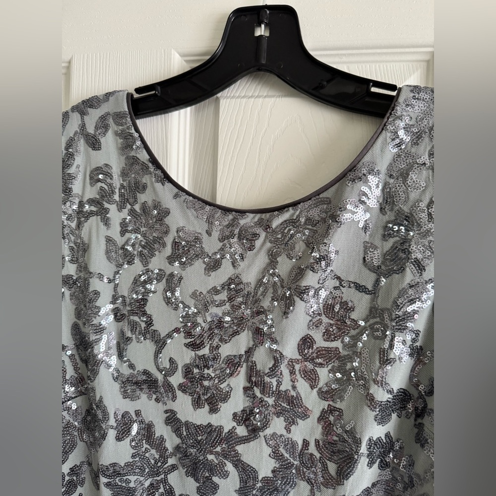 Calvin Klein silver sequin gown. Size 14